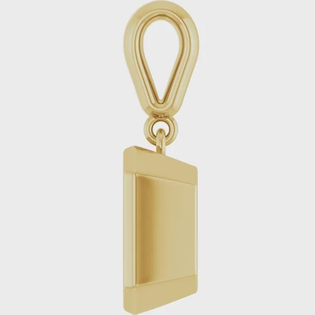 Emerald Cut Pendant Mounting, choose your size, choose Sterling Silver, 14k Gold, or 14k White Gold