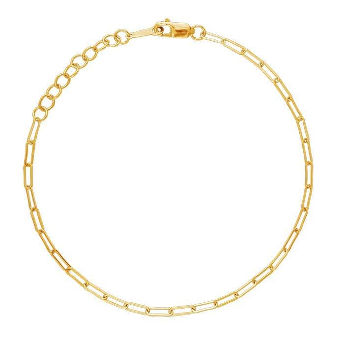 14/20 Yellow Gold-Filled 2 x 5.5mm Oval Cable Chain Bracelet