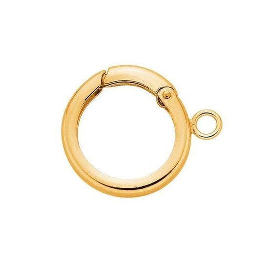 14/20 Yellow Gold-Filled Push Clasp with Ring, 3 sizes available