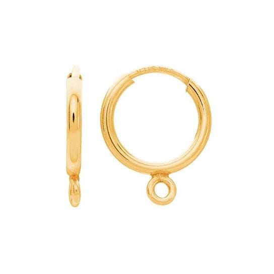 14/20 Yellow Gold-Filled Endless Hoop Earring with Closed Ring, available in 5 sizes