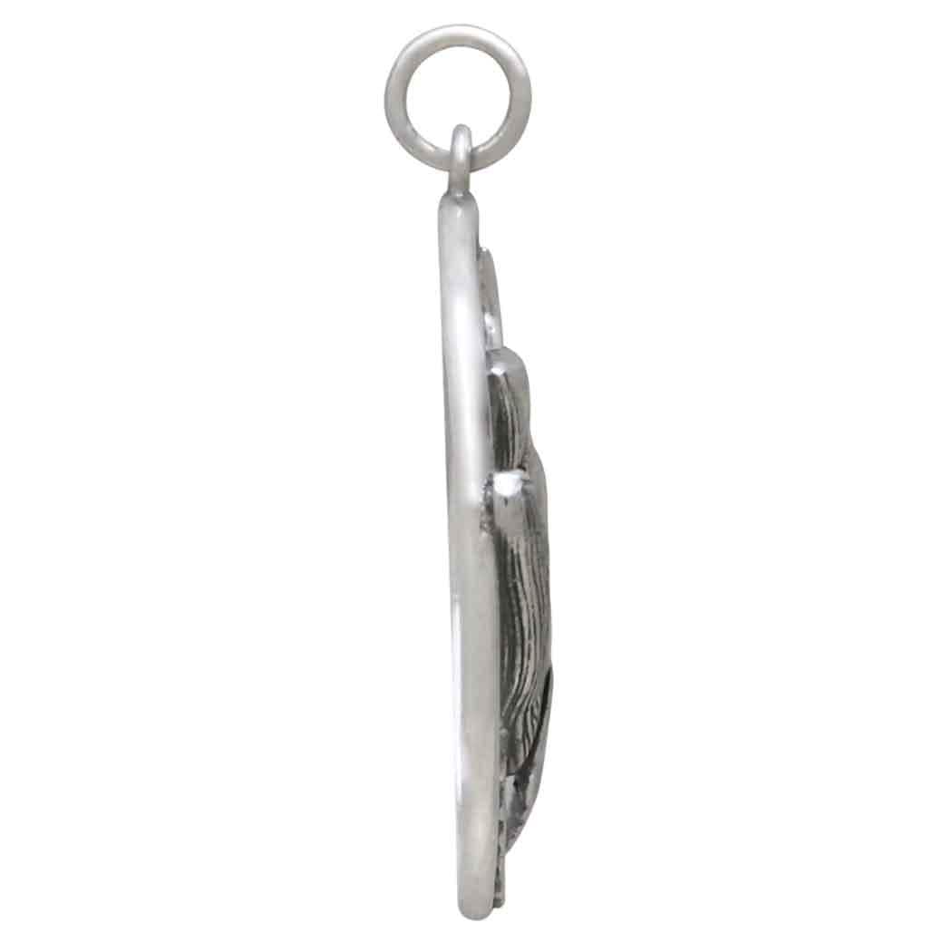 Sterling Silver Mama and Baby Whale Pendant 31x25mm