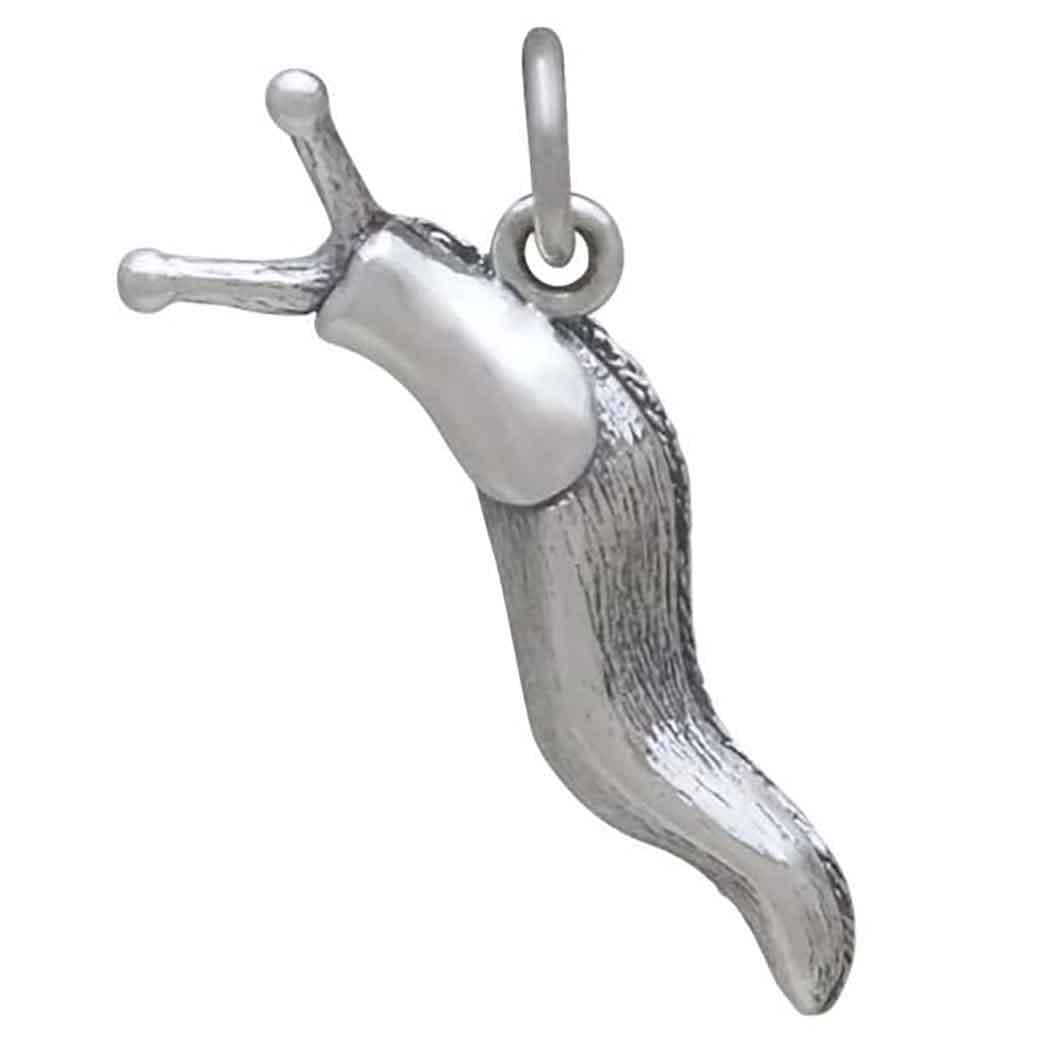 Sterling Silver Banana Slug Charm 12x23mm