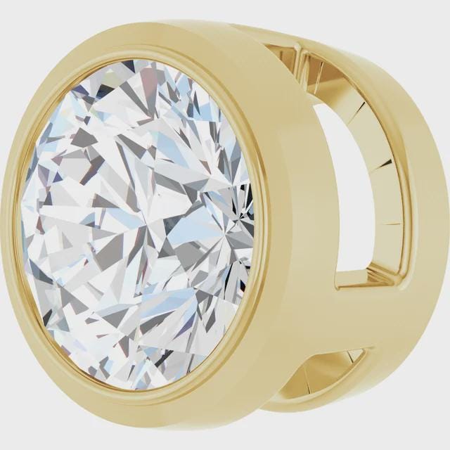 Round Slide Pendant Mounting, available in Sterling Silver and 14k Gold in many sizes