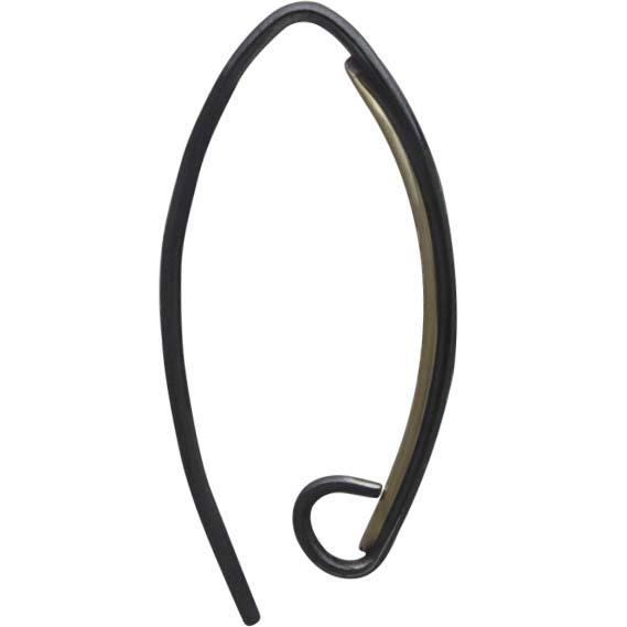 Mixed Metal Earring Hook with Long Almond Shape 23x4mm