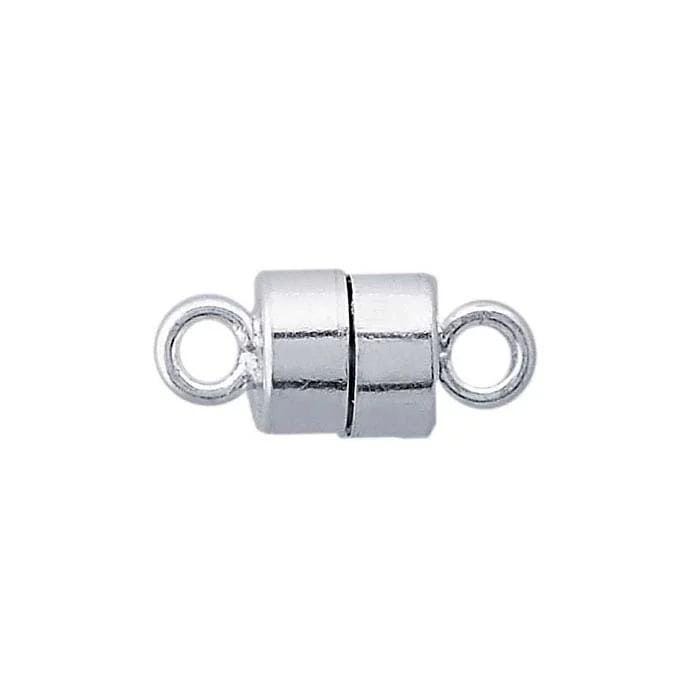 Barrel Magnetic Clasp in Sterling Silver, Gold-filled, or 14k Gold
