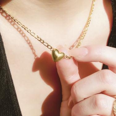 18K Gold PVD Stainless Steel Heart Magnetic Clasp / Connector