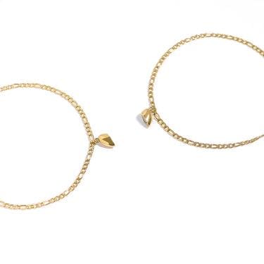 18K Gold PVD Stainless Steel Heart Magnetic Clasp / Connector