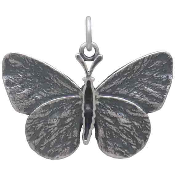 Sterling Silver Dimensional Butterfly Pendant 21x24mm