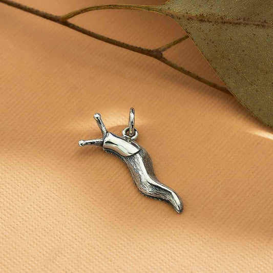 Sterling Silver Banana Slug Charm 12x23mm