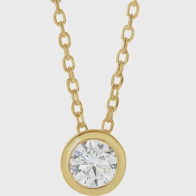 Round Slide Pendant Mounting, available in Sterling Silver and 14k Gold in many sizes