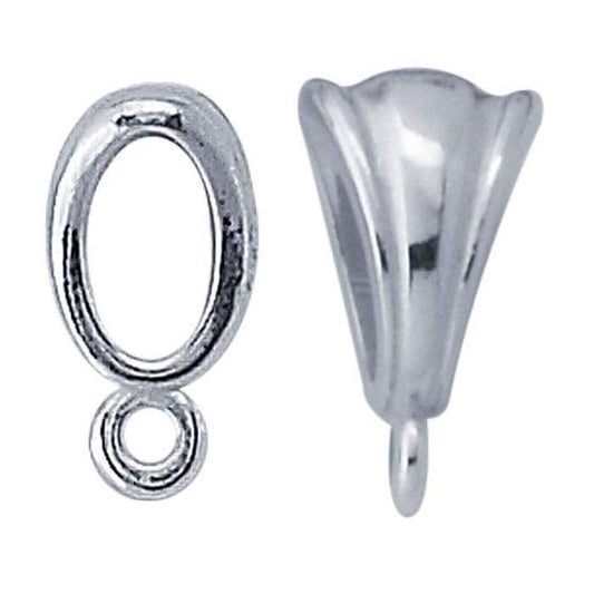 Argentium® Silver Fancy Bail with Perpendicular Ring