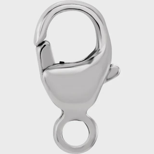 Sterling Silver 9x4.8 mm Oval Trigger Lobster Clasp
