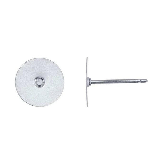 Sterling Silver Ear Post with 9.6mm Pad