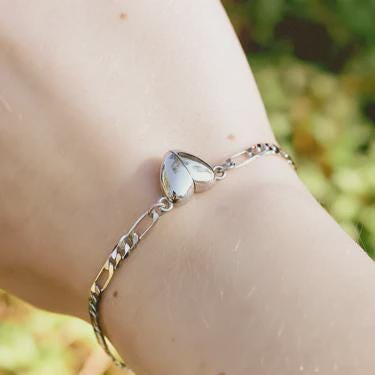 18K Gold PVD Stainless Steel Heart Magnetic Clasp / Connector