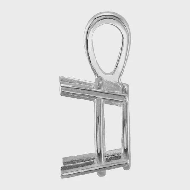 Oval 4-Prong Pendant Mounting in Sterling silver, 10k or 14k Gold, choose your size and precious metal