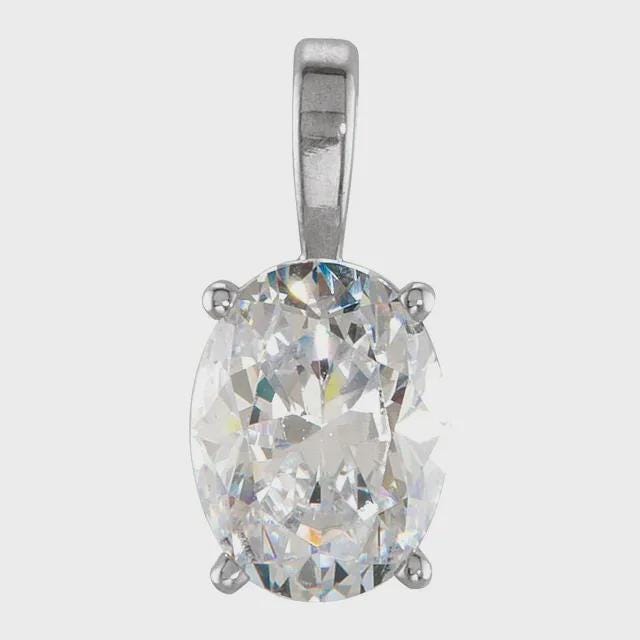 Oval 4-Prong Pendant Mounting in Sterling silver, 10k or 14k Gold, choose your size and precious metal