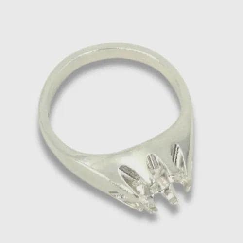 Men’s Round Gypsy Pre-notched Ring Mounting in Sterling Silver, 10k Gold, or 14k Gold