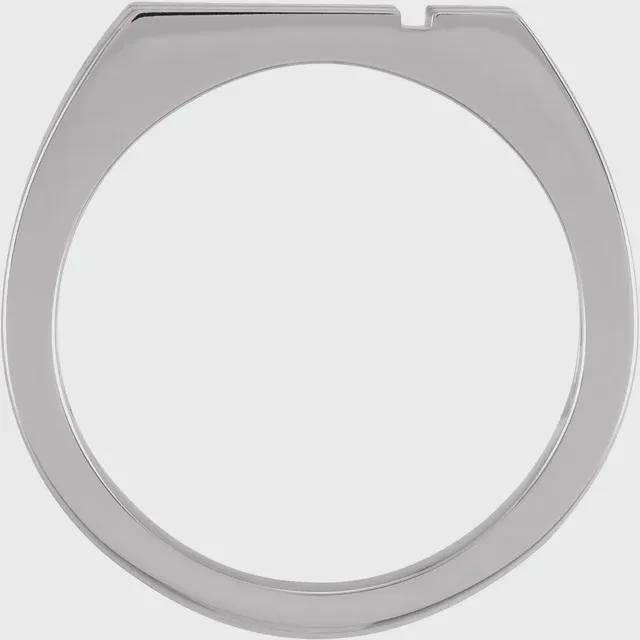 10.8x8.8 mm Rectangle Cross Signet Ring