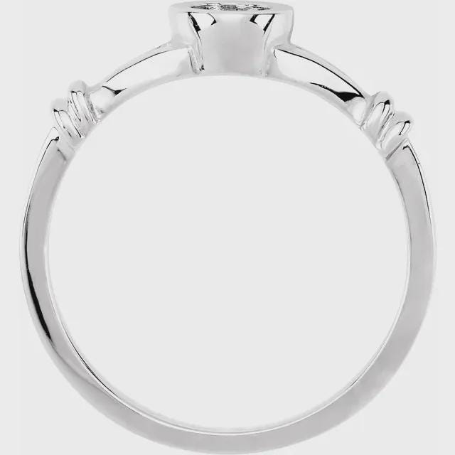 Sterling Silver 6x4 mm Oval Bezel-Set Ring Mounting