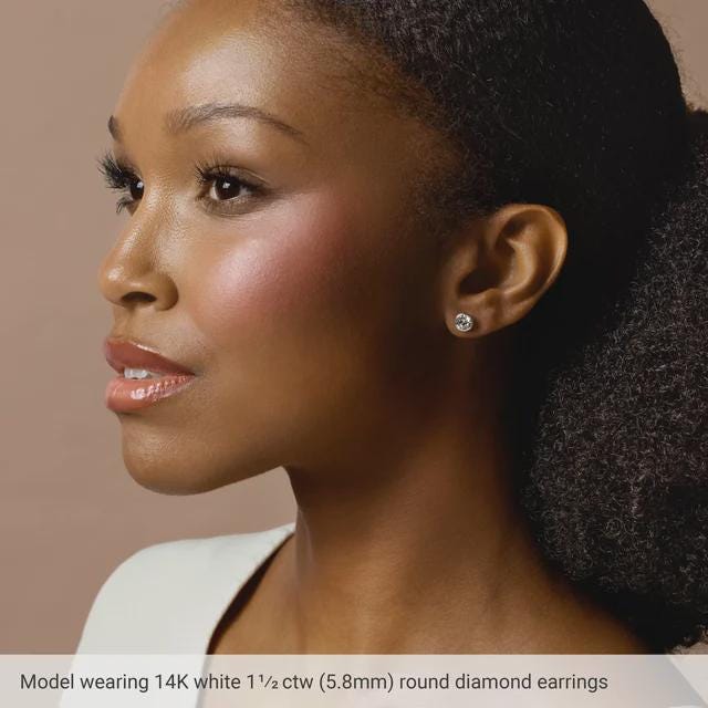 Round Bezel-Set Cocktail-Style Earring Mounting, available in Sterling Silver or 14k Gold, 2 setting sizes