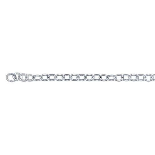 Argentium® Silver Flat Oval Cable Chain, By the Foot in 1.2 or 1.6mm thickness