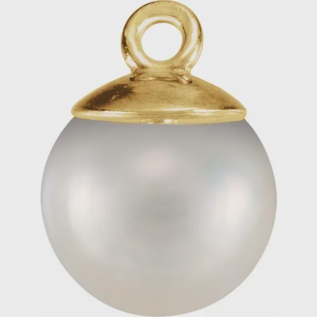 14K Yellow Gold-Filled Dangle for 4-6 mm Pearl