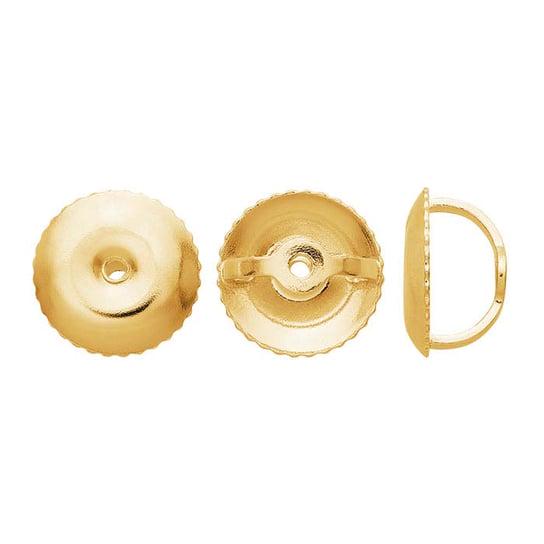 14K Yellow or White Gold 6.4mm Threaded Ear Nut, sold in 1 pcs.