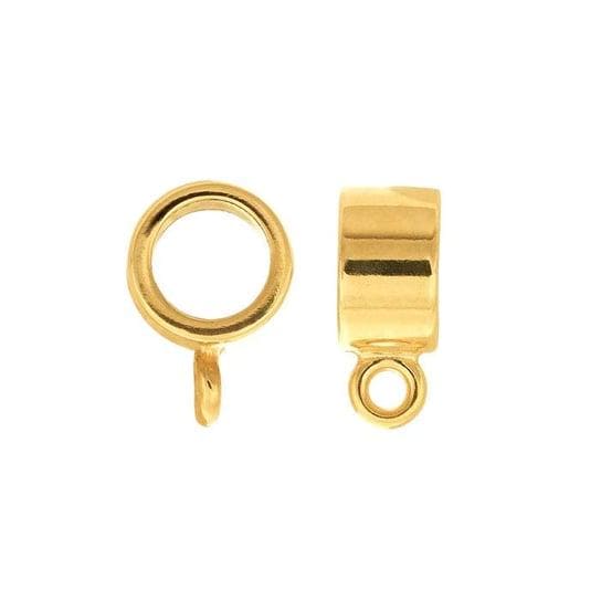 14K Yellow Gold 6 mm ID Tube Bail