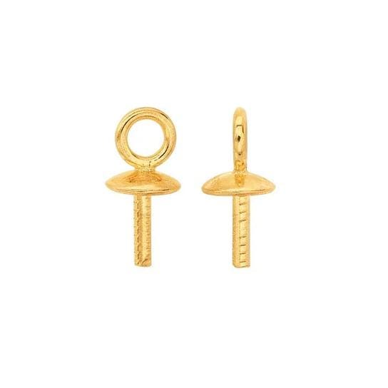14K Yellow Gold-Filled Dangle for 4-6 mm Pearl
