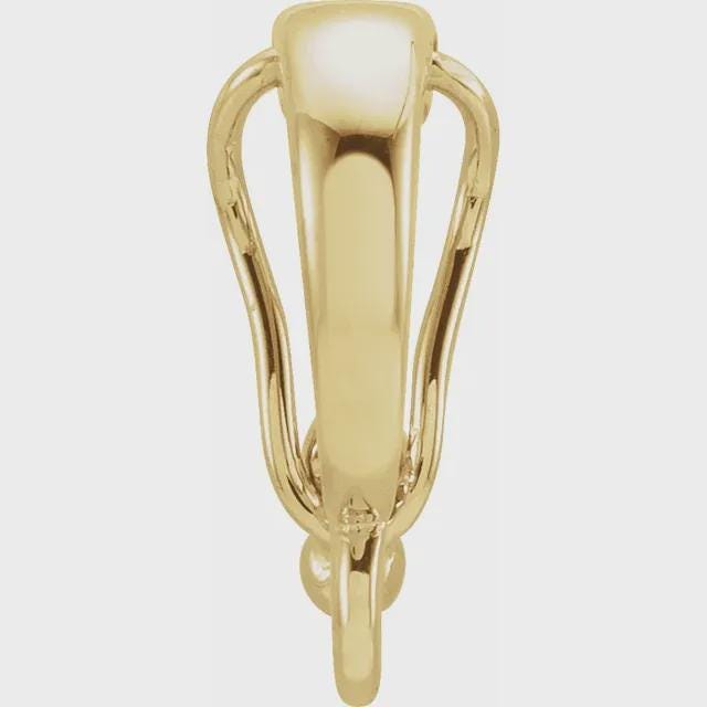 14K Yellow Gold 6.5x4.5 mm ID Tapered Enhancer with Ring