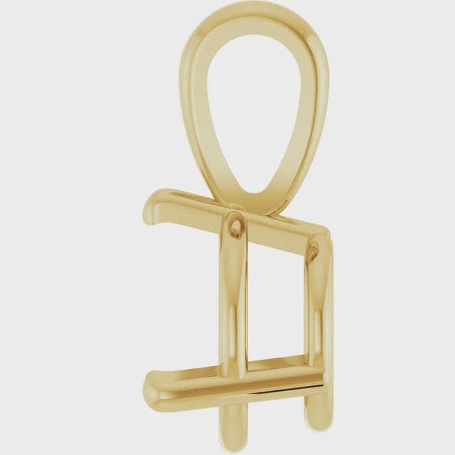 Round 3-Prong Pendant Mounting, choose your size in Sterling Silver or 14k Gold