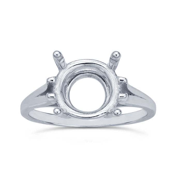 Sterling Silver ReadySet™10mm or 12mm Round Ring Mounting