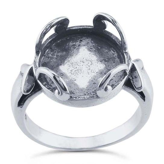 Sterling Silver Swirl Accent 10mm or 12mm Round Ring Mounting
